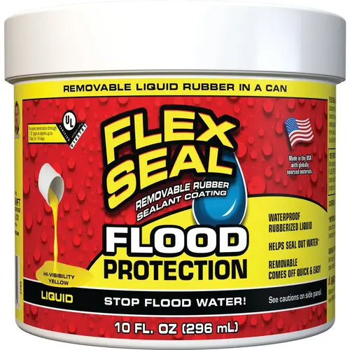 FLEX SEAL LIQUID FLOOD RLSYELR12 Flex Seal Flood Protection 10 Oz. Liquid Rubber Sealant Yellow