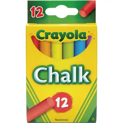 CRAYOLA 51-0816 Multi-Colored Chalk (12-Count) - pack of 36