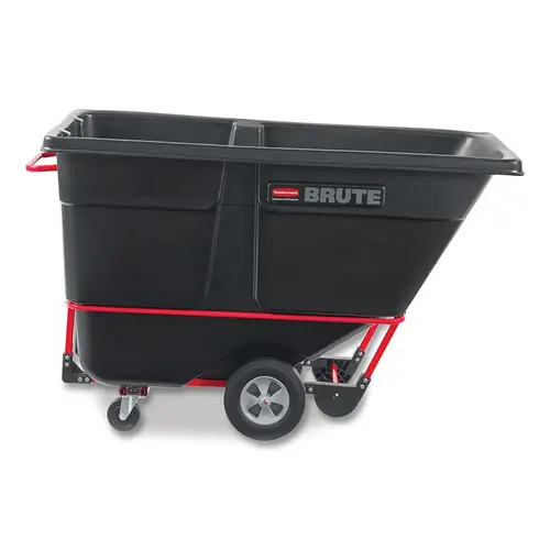 Brute Rotomolded Tilt Truck, Standard Duty, 1 Cu Yd, Black