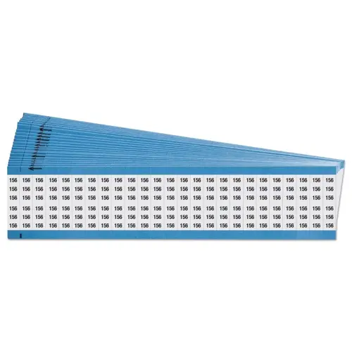 Brady WM-156-PK Solid Numbers Wire Marker Cards, "156", Black on White