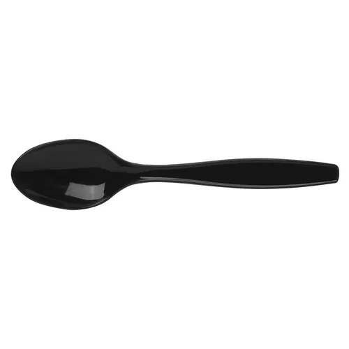 DIXIE TEASPOON HEAVYWEIGHT POLYPROPYLENE BLACK 6.125