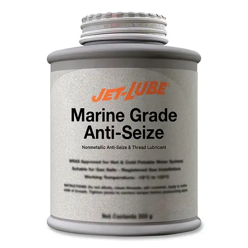 JET-LUBE 49702 Marine Grade Anti-Seize Nonmetallic Anti-Seize and Thread Lubricant, 1/2 lb, Brushtop Can Light Brown - pack of 12