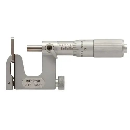 MITUTOYO 117-107 Series 117 Mechanical Micrometers, 0-1 in, .0001 in, Friction Thimble