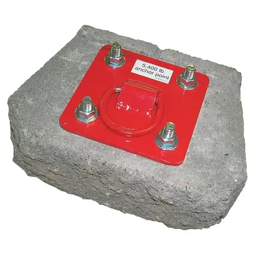 DBI-SALA AJ720A PRO Concrete D-Ring Anchorage Plates, D-Ring, 5,000 lb Red