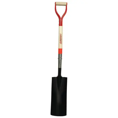 Razor-Back 48110-XCP1 Drain & Post Spades, 16 X 6 1/4 Round Blade, 29 in White Ash Steel D-Grip Handle