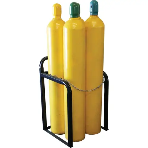 SAFTCART CR-4 Cylinder Racks, 23" w x 36" h, Holds 4 Cylinders Green