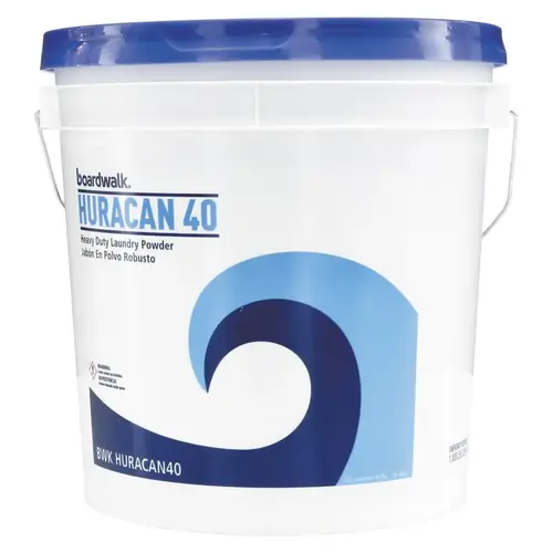 BOARDWALK PAPER HURACAN40 Low Suds Industrial Powder Laundry Detergent, Fresh Lemon Scent, 40 lb Pail