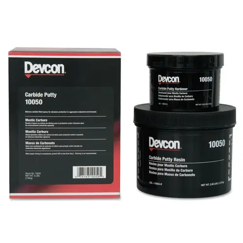 Devcon 10050 Carbide Putty, 3 lb, Tub Grey