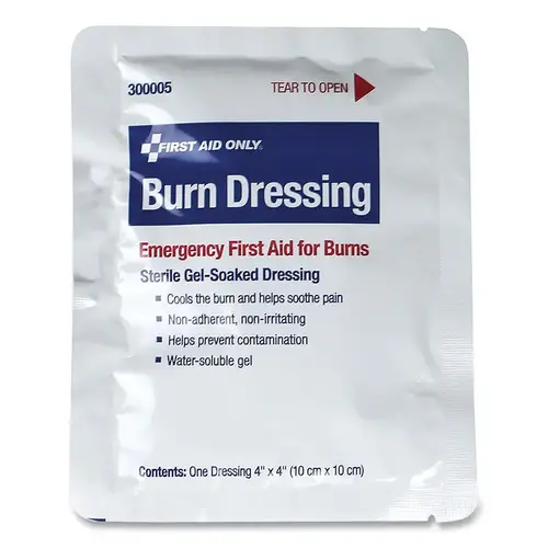 Water-Jel  Burn Dressing, 4 in W, 4 in L, Gauze White - pack of 40
