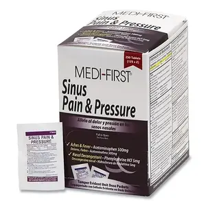 MEDI-FIRST 81948 Sinus Pain & Pressure Relief, Unflavored