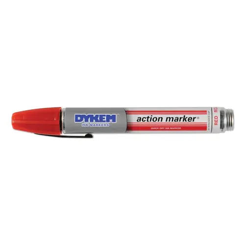 Dykem 44002-C Action Marker, Red, Medium - pack of 12