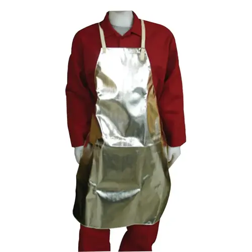Stanco AR36B Aluminized Fabric Aprons, 24 in X 36 in, Aluminized Rayon