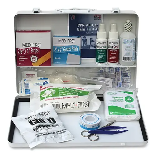MEDI-FIRST 807M1 First Aid Kit, Large Vehicle Kit, Metal