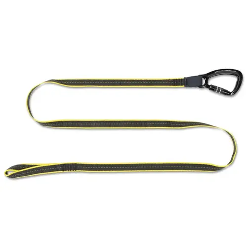 DBI-SALA 1500051 Hook2Loop Tool Lanyards, 72 in, Carabiner, 80 lb Cap. Black; Yellow