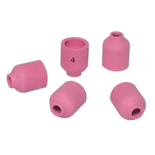 Alumina Nozzle TIG Cup, 1/4 in, Size 4, For Torch 9, 20, 22, 25, Small Gas Lens, 1 in - pack of 10