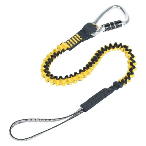 DBI-SALA 1500049 Python Safety Hook2Loop Bungee Tether, 31"-52", Carabiner, 35 lb Cap, Yellow