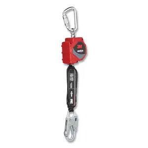 Protecta 3100513 Self-Retracting Cable Lifeline, Web, 11 ft, Snap Hook Red