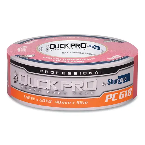 DUCK PRO SHURTAPE 105481 PC 618C Cloth Duct Tape, 1.88 in W, 60.1 yd L, 10 mil thick, Red - pack of 24