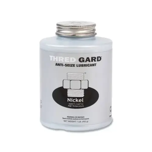 THRED GARD NG16 Nickel-Based Anti-Seize and Lubricating Compound, 1 lb, Brush Top Container Gray Metallic - pack of 12