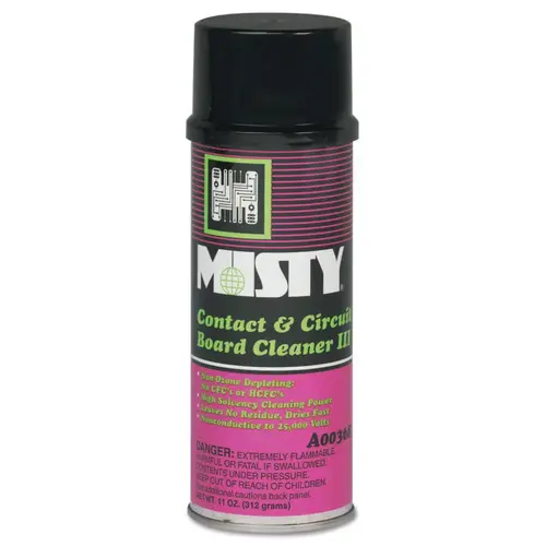 Misty 1002285 Contact & Circuit Board Cleaner III, 11 oz Aerosol Can Clear