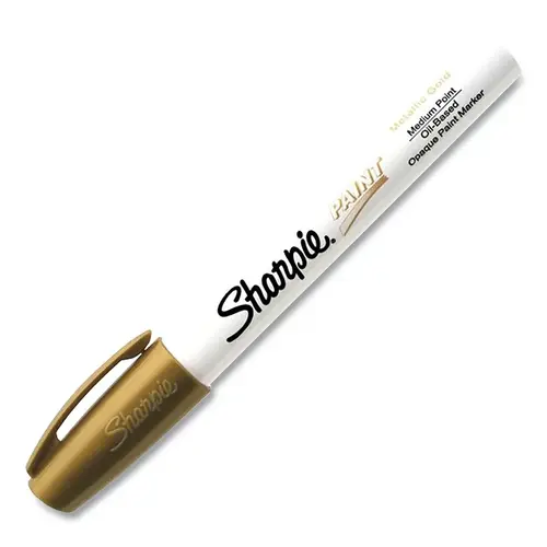 Sharpie 35559 Oil Based Paint Marker, Gold, Medium Bullet - pack of 12