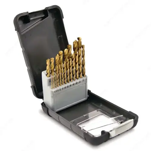 Titanium Nitride Coated Drill Bit Set - 21 Pieces