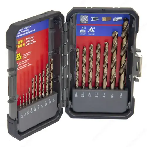 Cobalt Drill Bit Set - 17 Pieces