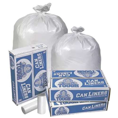 CAN LINER WHITE STAR 33 GALLON PERFORATED ROLL