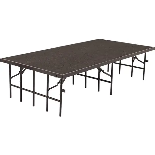 National Public Seating S4816C-02 National Public Seating 4 ft X 8 ft Stage, 16" Height, Grey Carpet