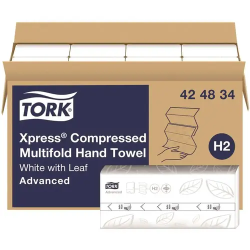 Xpress  Compressed Multifold Hand Towel White H2 Advanced