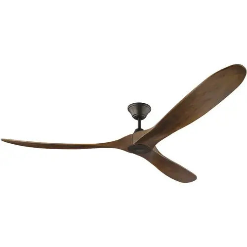 Generation Lighting 3MAVR70BK Maverick Max 70" Outdoor Black Ceiling Fan Dark Walnut