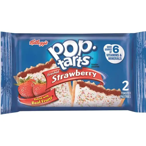 KELLOGG'S KEB31732 KELLOGG'S pop Tarts, Frosted Strawberry, 3.67 Oz, 2/pack, Package Of 6