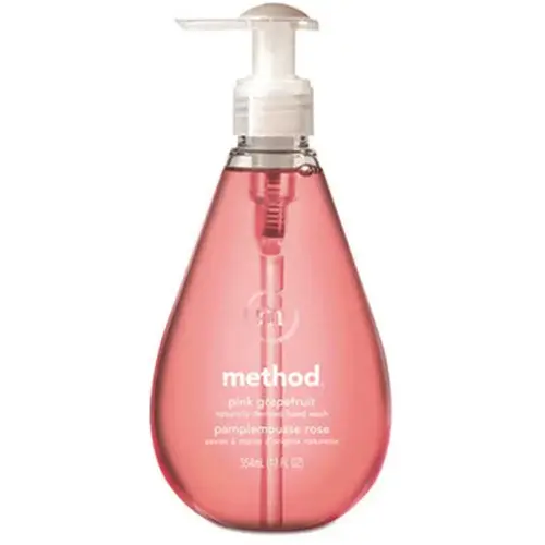 Method MTH00039CT Method Gel Hand Wash, Pink Grapefruit, 12 Oz Pump Bottle, Carton Of 6