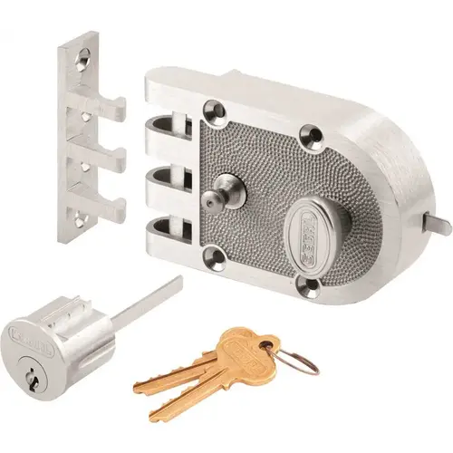 Segal SE 14329 Segal Single Cylinder Slamlock, Brushed Chrome Finish