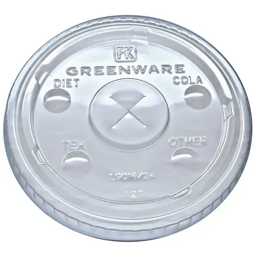 FABRI-KAL 9509112/LGC16/24 Fabri-Kal PLA Lid 16 oz & 24 oz Greenware Cups, Case Of 1000