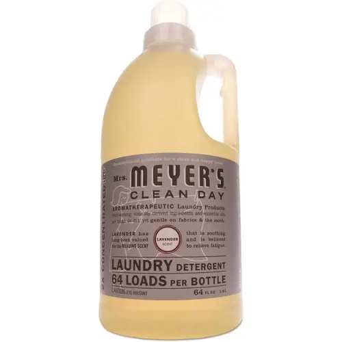 Mrs. Meyer's SJN370730 Liquid Laundry Detergent, Lavender Scent, 64 Oz Bottle