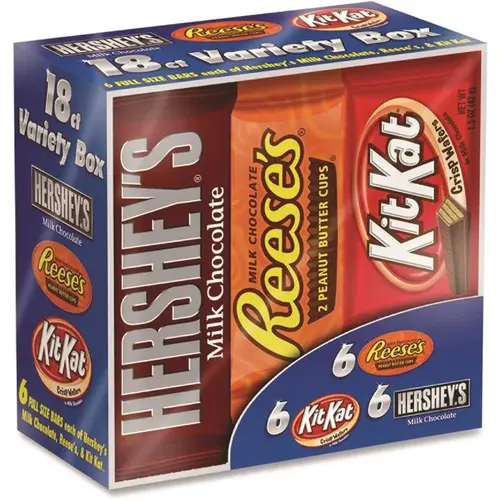 Hershey's GRR24600349 Full Size Chocolat Candy Bar Varety Assorted 1.5 Oz Bar