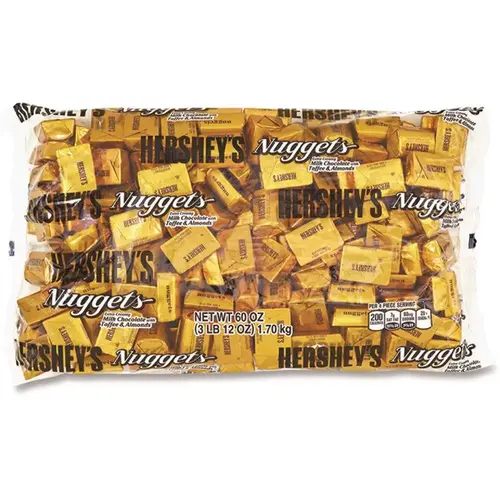 Hershey's GRR24600051 Nuggets, Bulk Pack, Milk Chocolate With Toffee Almonds
