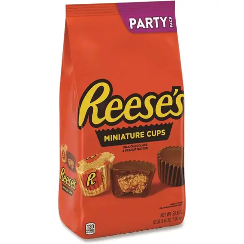 Reese's GRR24600412 Peanut Butter Cups Miniatures Party Pack, Milk Chocolate, 35.6 Oz Bag