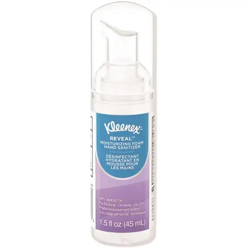 KLEENEX KCC34604 Ultra Moisturizing Foam Hand Sanitizer, 1.5 Oz, Clear