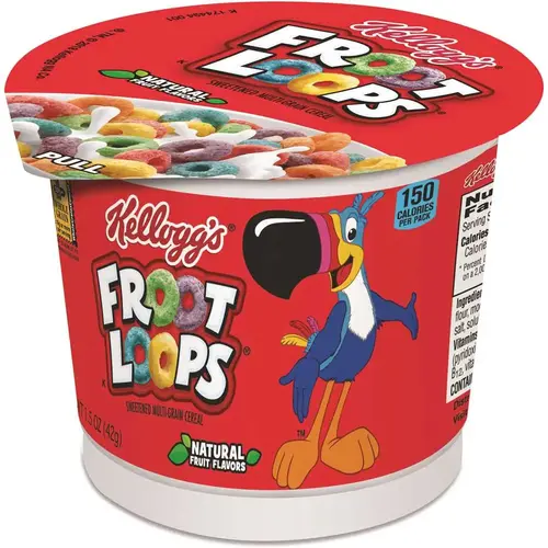 KELLOGG'S KEB01246 1.5 Oz Single-Serve Cup Froot Loops Breakfast Cereal