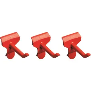 Toolflex P01H-2 Toolflex One Universal Hook Requires Rail Red Package Of 3