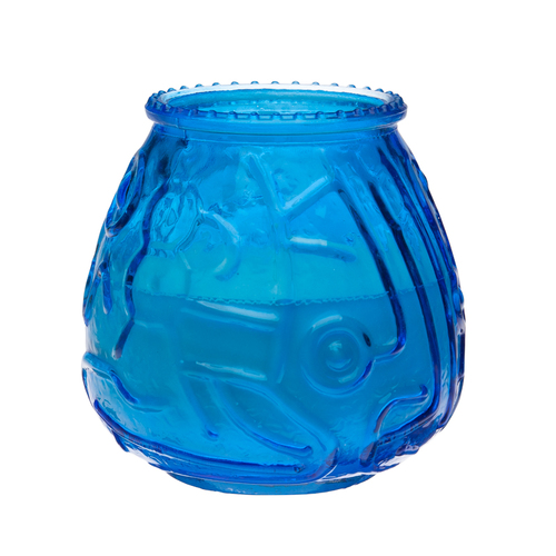 WAX FILLED GLASS EURO VENETIANS BLUE GLASS