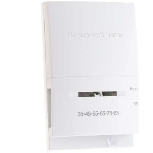 Honeywell Safety T822K1042 Mercury Free Economy Thermostat 1 Stage Heat Only Heat-Off System