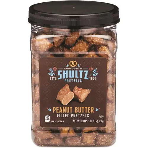 SHULTZ OFX3598 Shultz Pretzels, Peanut Butter, Tub, 1.5 Oz