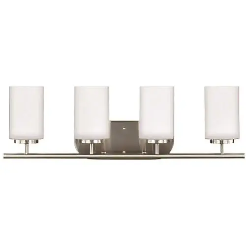 Generation Lighting 41163EN3-962 Oslo 9.5 Watts Four Light Bath Sconces Brushed NICKEL