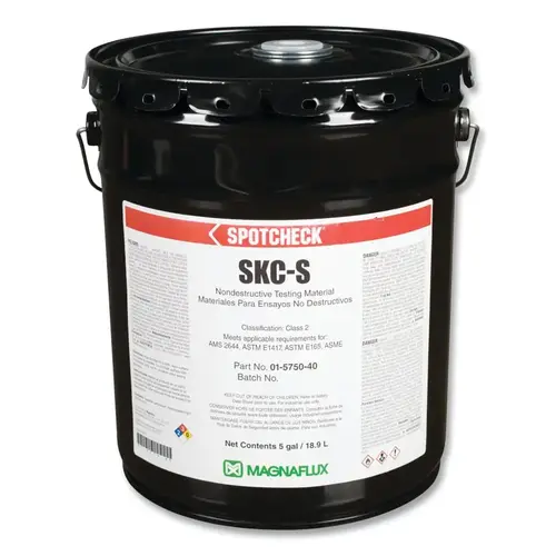 MAGNAFLUX 01-5750-40 Spotcheck  SKC-S, Cleaner and Remover, 5 gal, Pail Clear; Colorless
