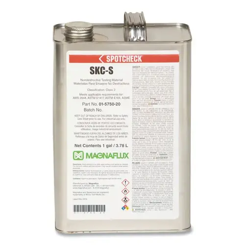 MAGNAFLUX 01-5750-35 Spotcheck  SKC-S, Cleaner and Remover, 1 gal, Can Clear; Colorless - pack of 4