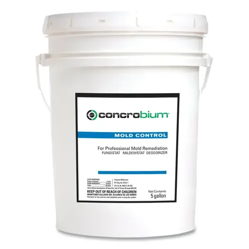 Concrobium 625005 Mold Control for Professional Mold Remediation, 5 gal, Pail, Odorless Clear; Colorless