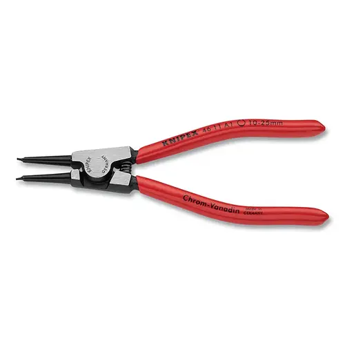 Knipex 4611A1 External Snap Ring Plier, 5-1/2 in L, Straight Tip, 25/64 in to 1 in